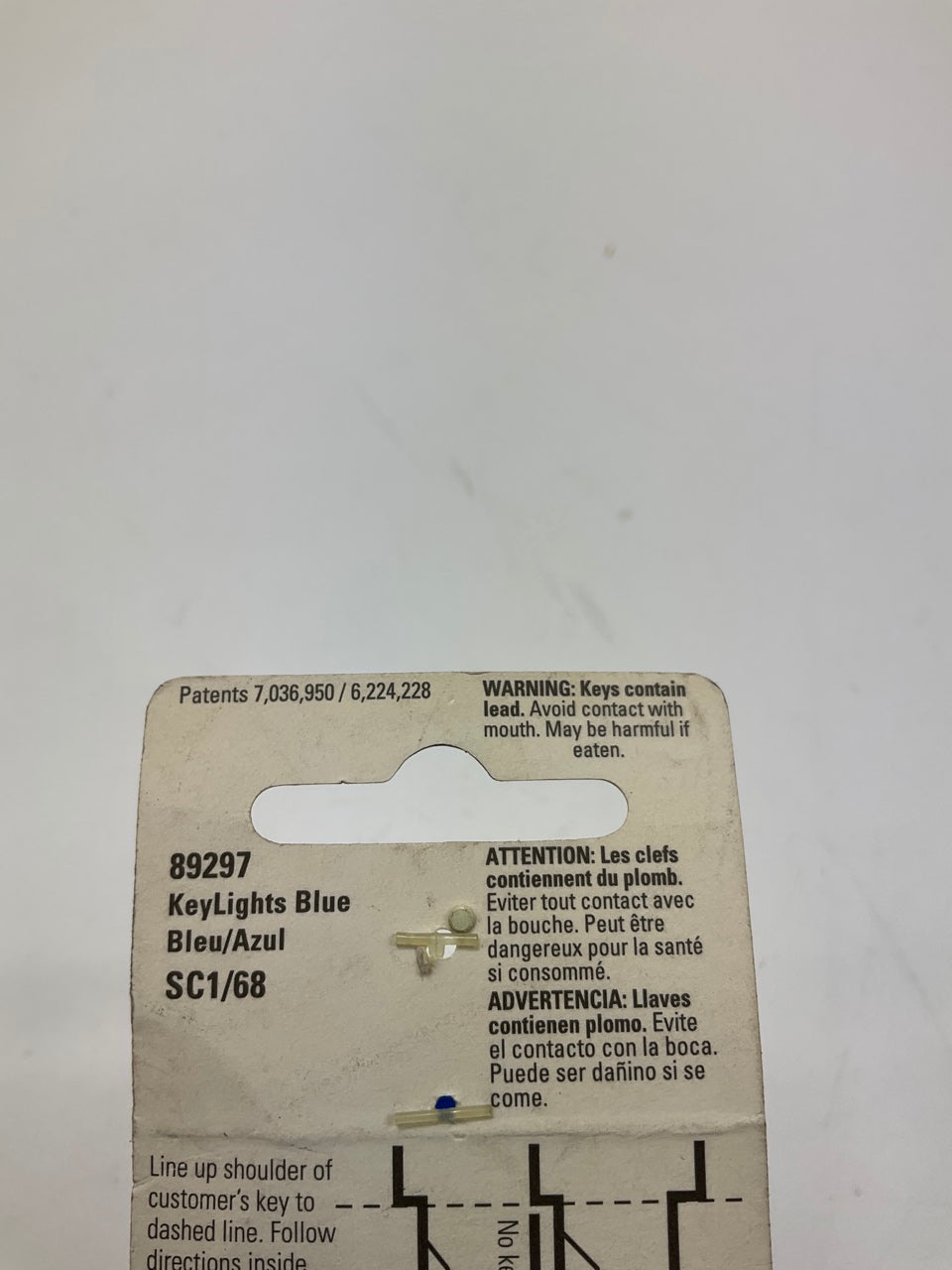 Hillman 89297 Key Blank Schlage SC1 Lighted Key Blank - Blue Plastic Head