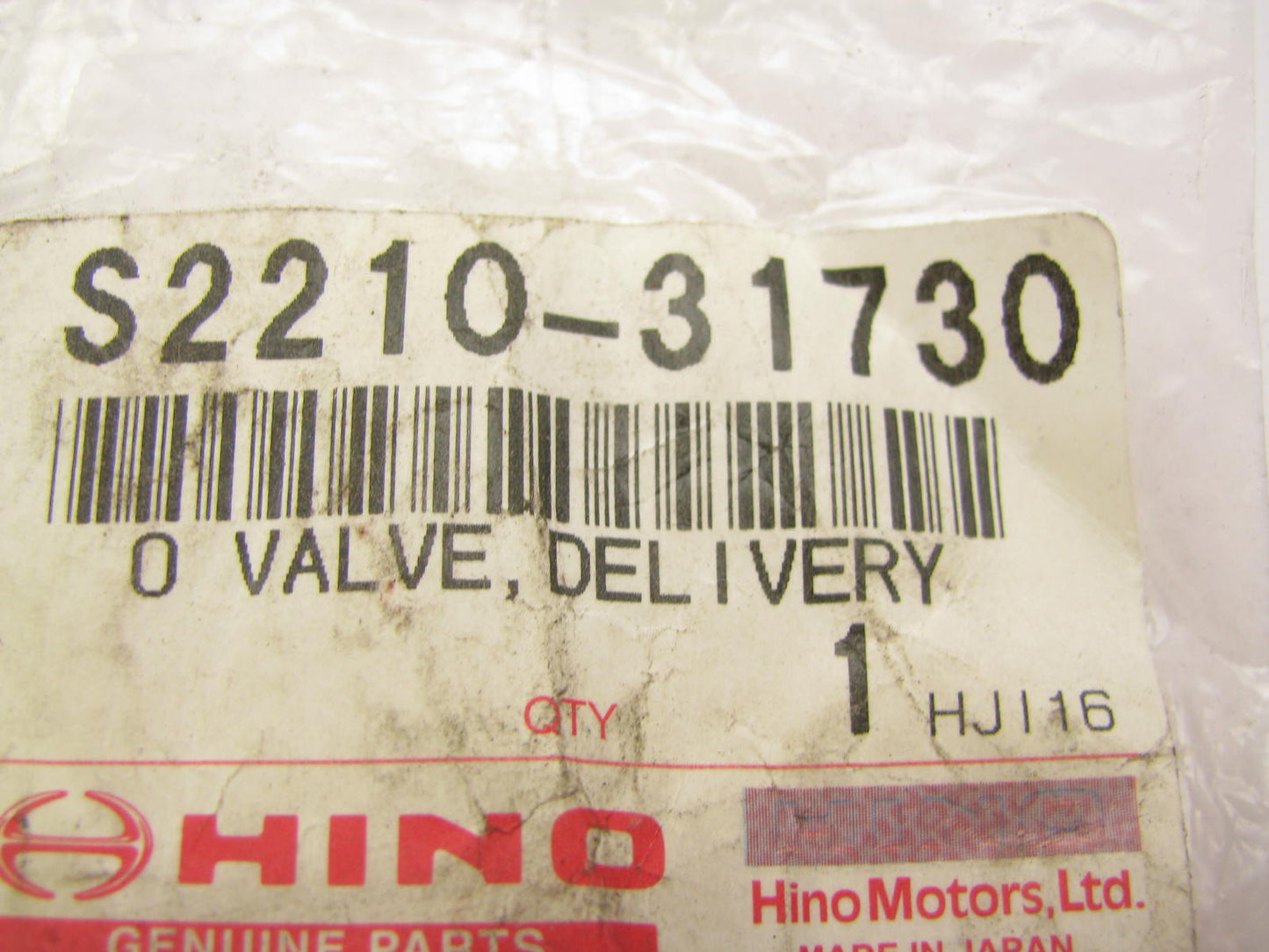 NEW - OEM Hino S221031730 Delivery Valve