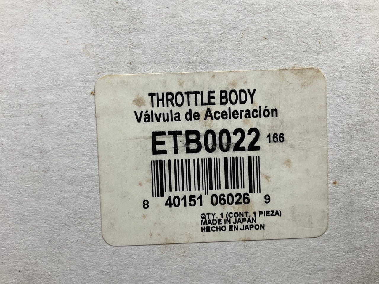 Hitachi ETB0022 Throttle Body - 2003-2006 Chevy GMC 8.1L V8 Silverado Sierra