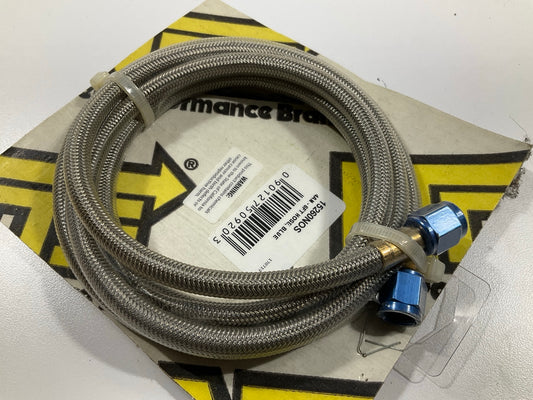 Holley 15260NOS NOS Nitrous Stainless Steel Braided Hose 6 FOOT, BLUE, -4AN