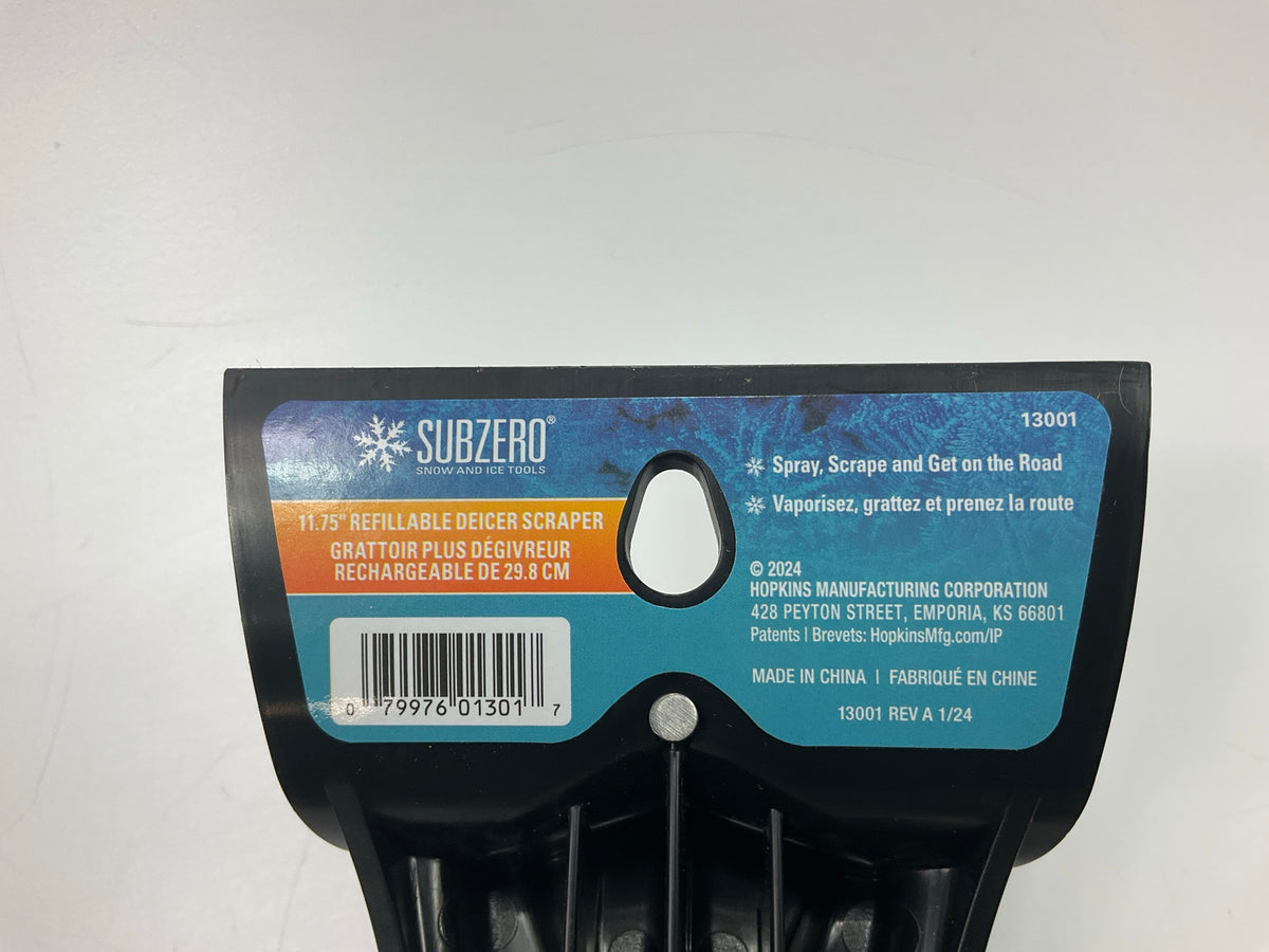 (2) Hopkins Subzero 13001 11.75'' Refillable Spray Bottle/Deicer Ice Scraper