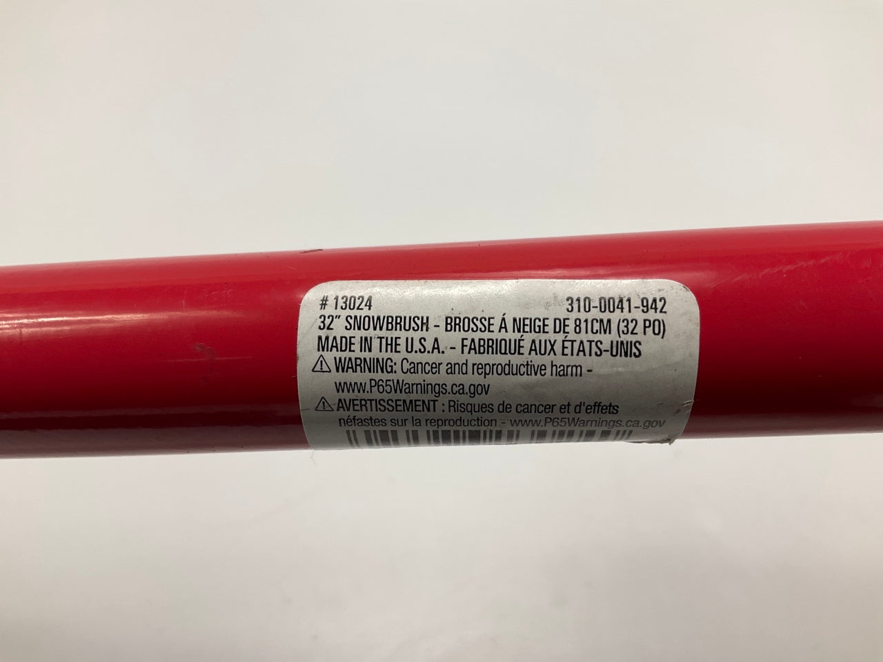 Hopkins 13024 32'' Snow Brush With Ice Chisel, Red Color, PAIR