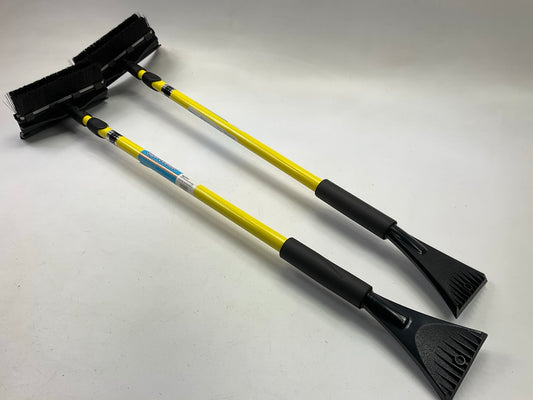 (2) Hopkins YELLOW SubZero 52'' Telescope Snow Brush Ice Scraper With Ice Chisel