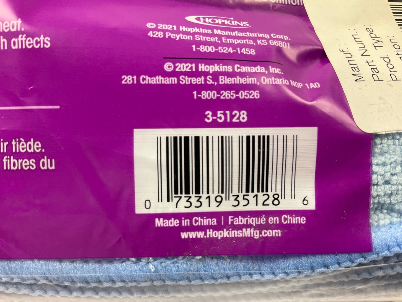 Detailer's Choice 3-5128 14'' X 14'' Blue Microfiber Cleaning Cloths - 12 Count