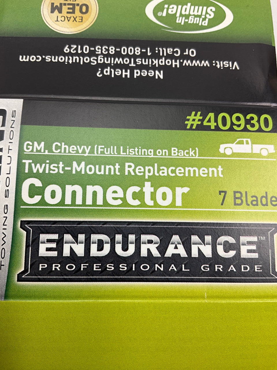 Hopkins 40930 GM Twist Endurance Mount Connector 7 Blade Trailer Lights Adapter