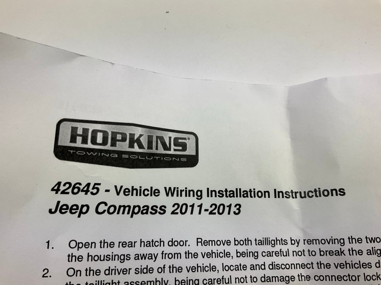 Hopkins 42645 Trailer Wiring Harness Connector Kit For 2011-2016 Jeep Compass
