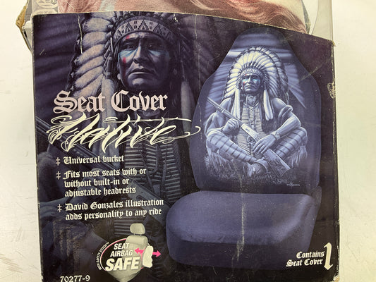 (2) Bell 70277-9 Universal Bucket Seat Covers David Gonzales Indian Chief Design