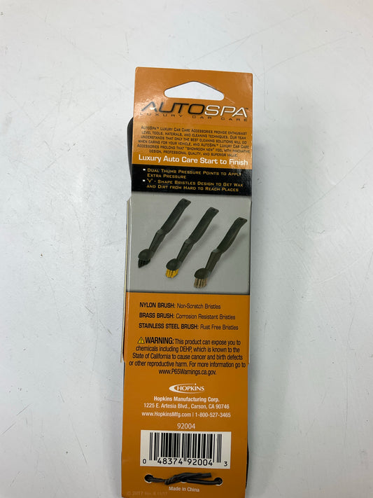 10 PACK - Hopkins 92004 - AutoSpa Detailing Brush, Nylon, Brass, & Stainless