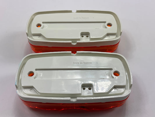 (2) Hopkins B444A Rectangular Trailer Dual-Bulb Clearance Side Marker Lights 4''