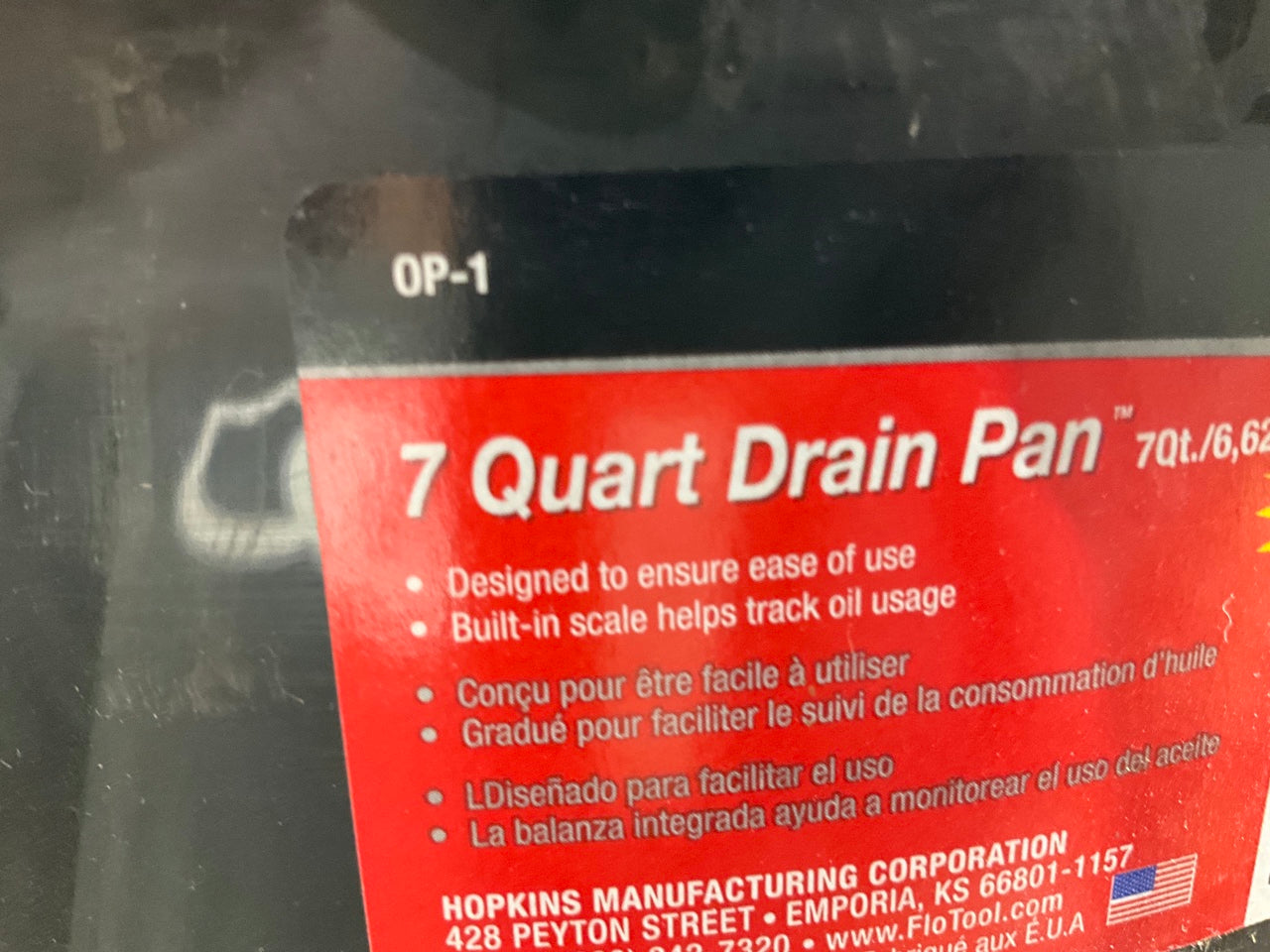 1 SINGLE Hopkins Flotool OP-1 Heavy Duty Oil Lube And Drain Pan, 7 Quart