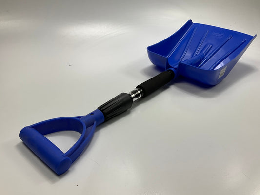 (4) PACK Hoppy 17211 Auto Emergency Snow Shovel W/ Extendable Handle BLUE COLOR