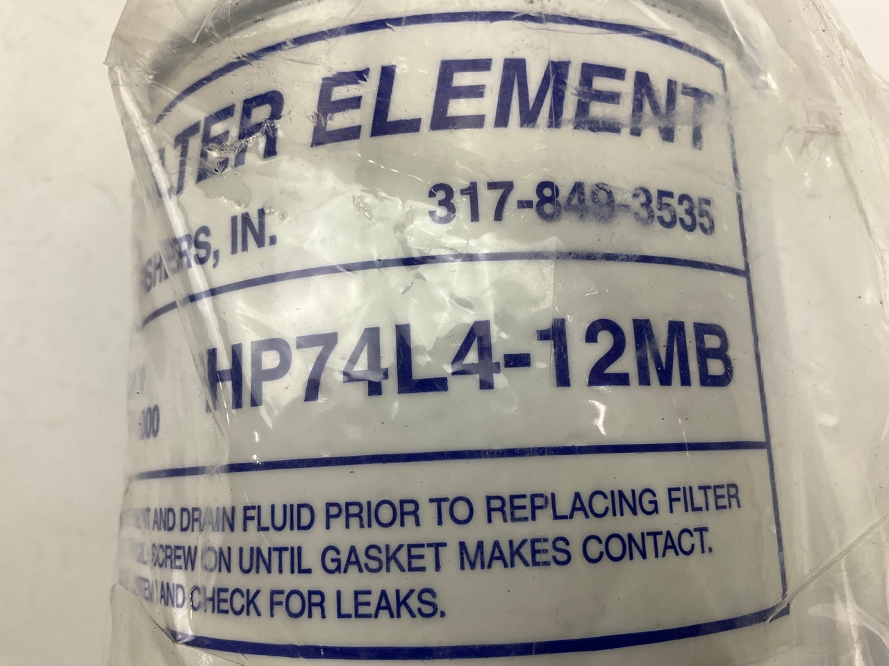 HY-PRO HP74L4-12MB Microglass 1 Micron Spin-on Fuel Filter