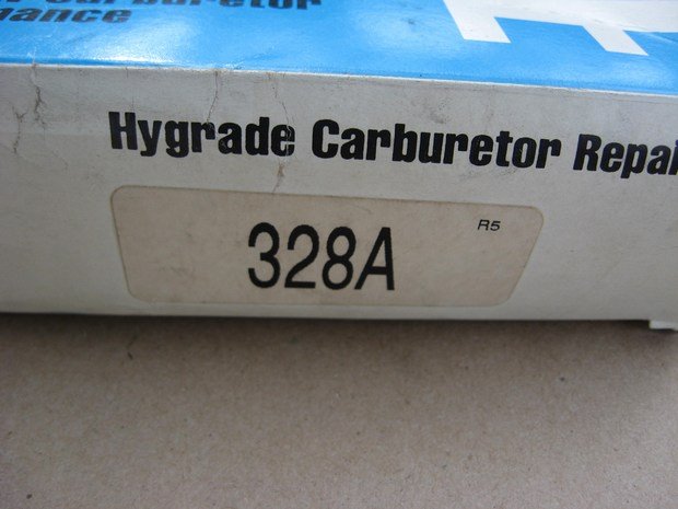 Hygrade 328A Carburetor Repair Kit - 62-67 GM Checker 153 194 230 Carter 1BBL YF