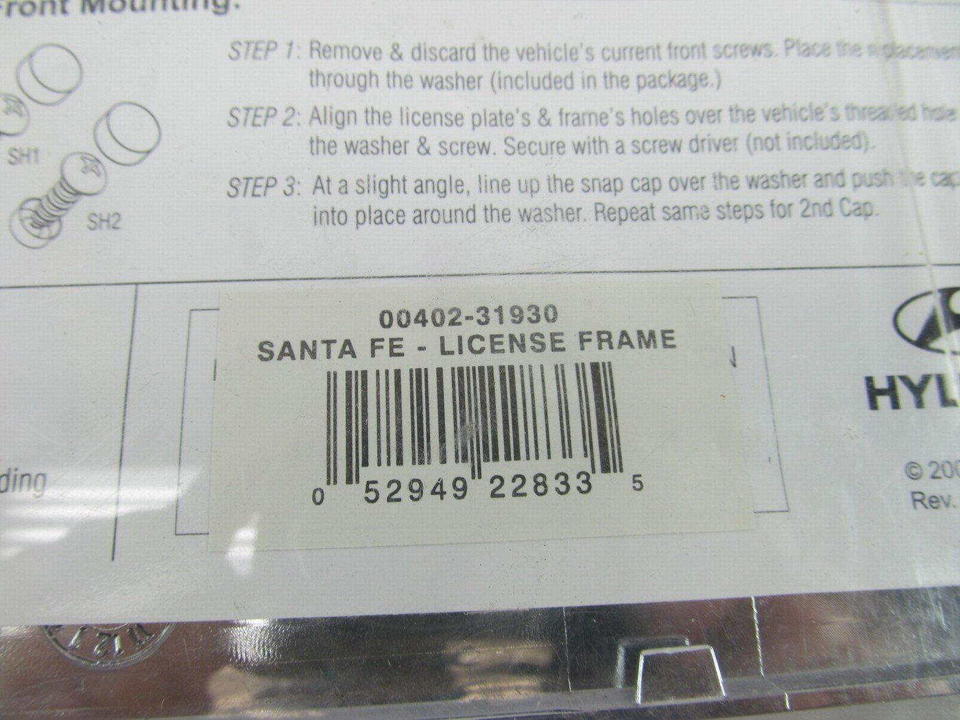 NEW GENUINE Chrome License Plate Frame Holder OEM For 2005-2023 Hyundai Santa Fe