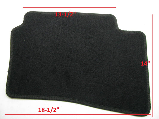 UNIVERSAL 4 Piece Black Floor Mat Set OEM For Hyundai 1SF14AC100 SEE DIMENSIONS