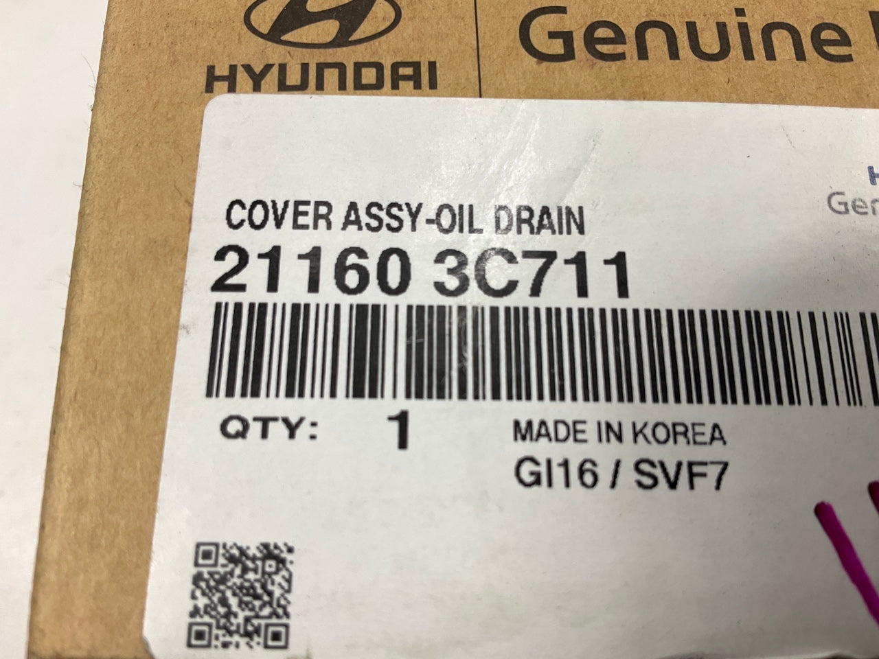 NEW Engine Oil Drain Cover Housing OEM For Hyundai 211603C711