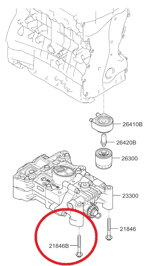 (5) NEW GENUINE OEM Rear Oil Pump / Balance Shaft Bolts For Hyundai 213902G060