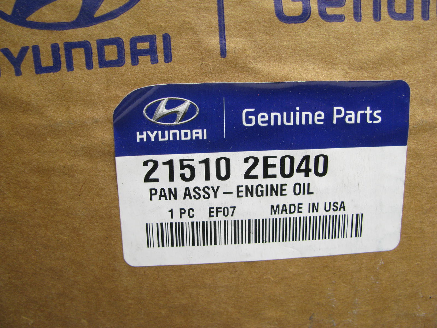 NEW - OEM Genuine 215102E040 Engine Oil Pan For 2019-2020 Elantra 2.0 US BUILT