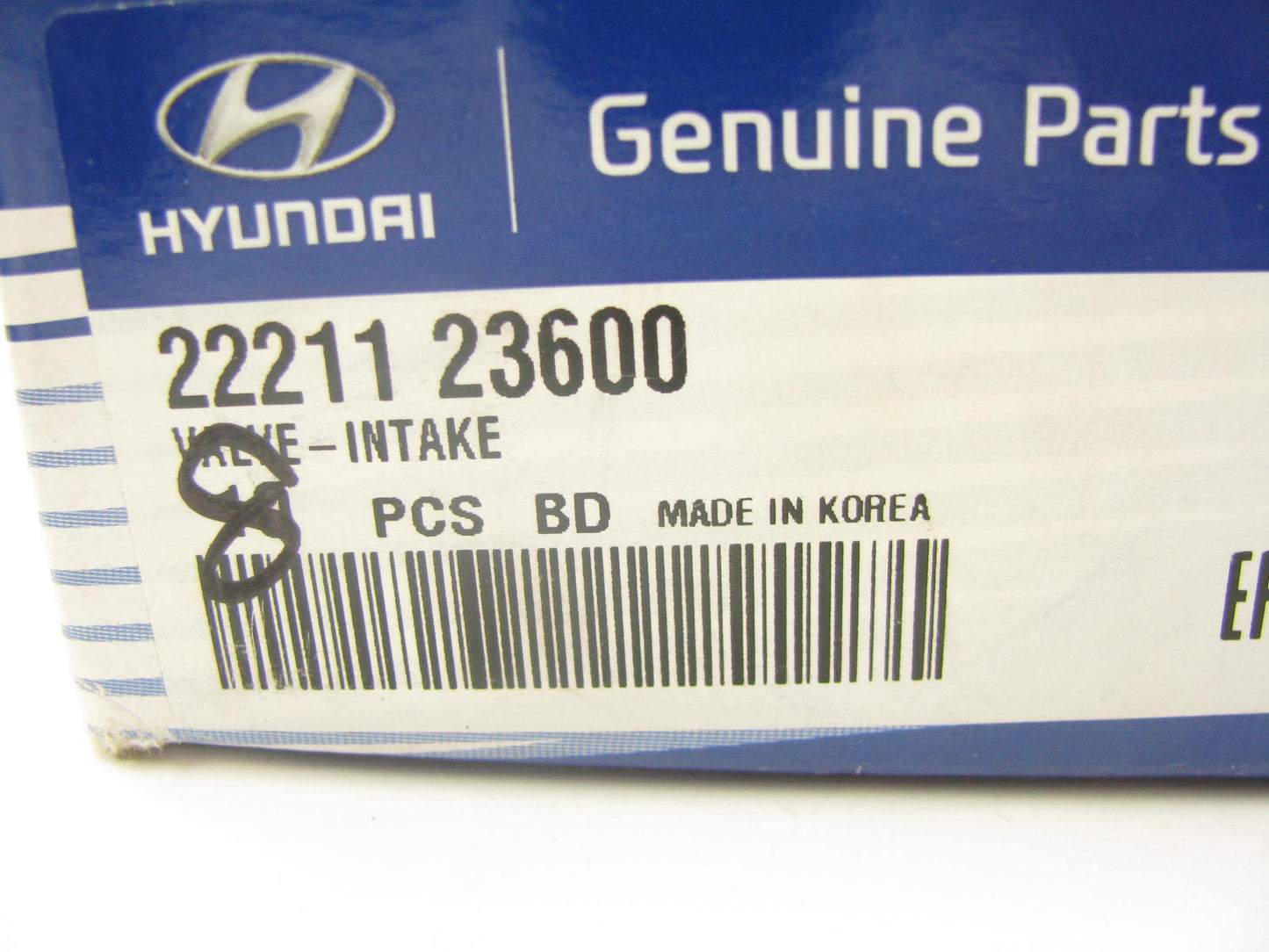 (8) NEW - OEM 2221123600 Engine Intake Valve For 2001-2012 Hyundai 2.0L