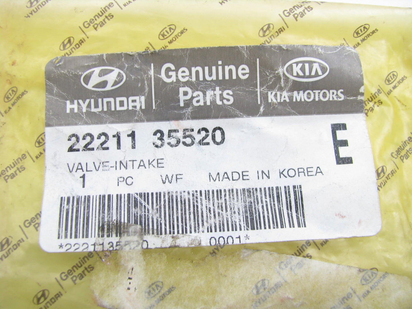 (1) NEW GENUINE Engine Intake Valve OEM For 2001-2006 Hyundai 3.0L 3.5L V6