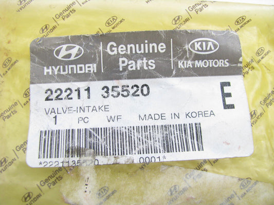 (1) NEW GENUINE Engine Intake Valve OEM For 2001-2006 Hyundai 3.0L 3.5L V6
