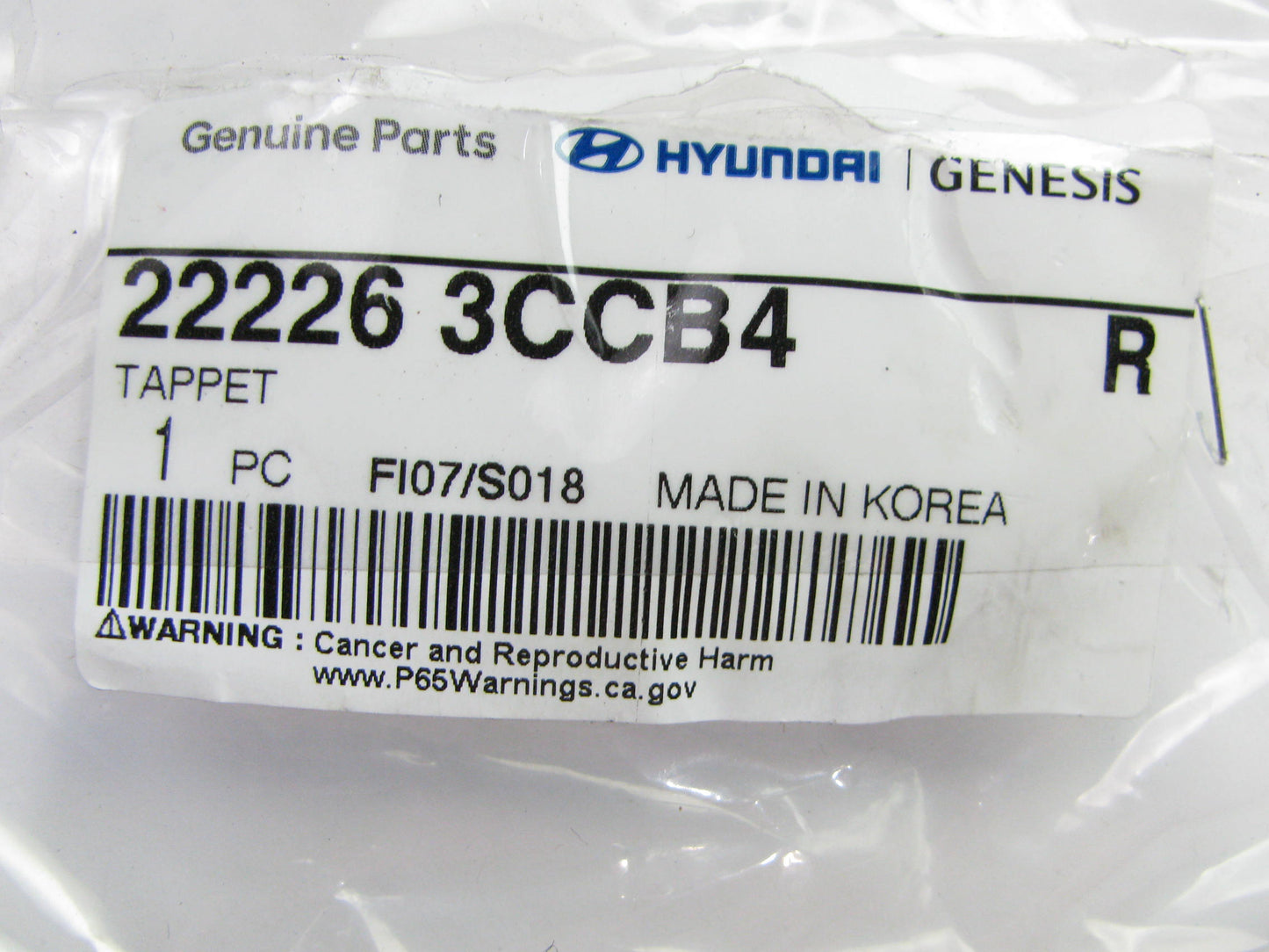 Valve Lifter Camshaft Follower Tappet 3.210mm OEM For 2006-21 Hyundai 3.3L 3.8L