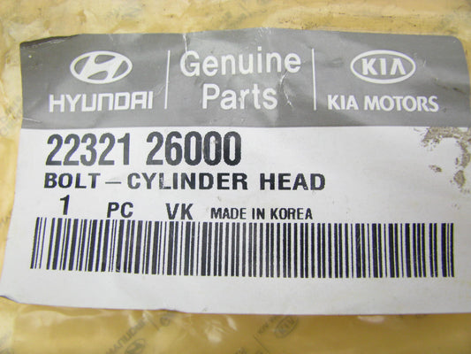(1) NEW OEM Cylinder Head Bolt For 2001-2011 Hyundai Accent 1.6L 22321-26000