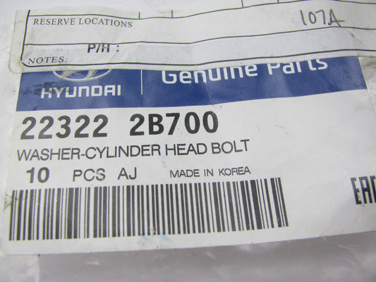 (10) NEW GENUINE Engine Cylinder Head Bolt Washers OEM For Hyundai 223222B700