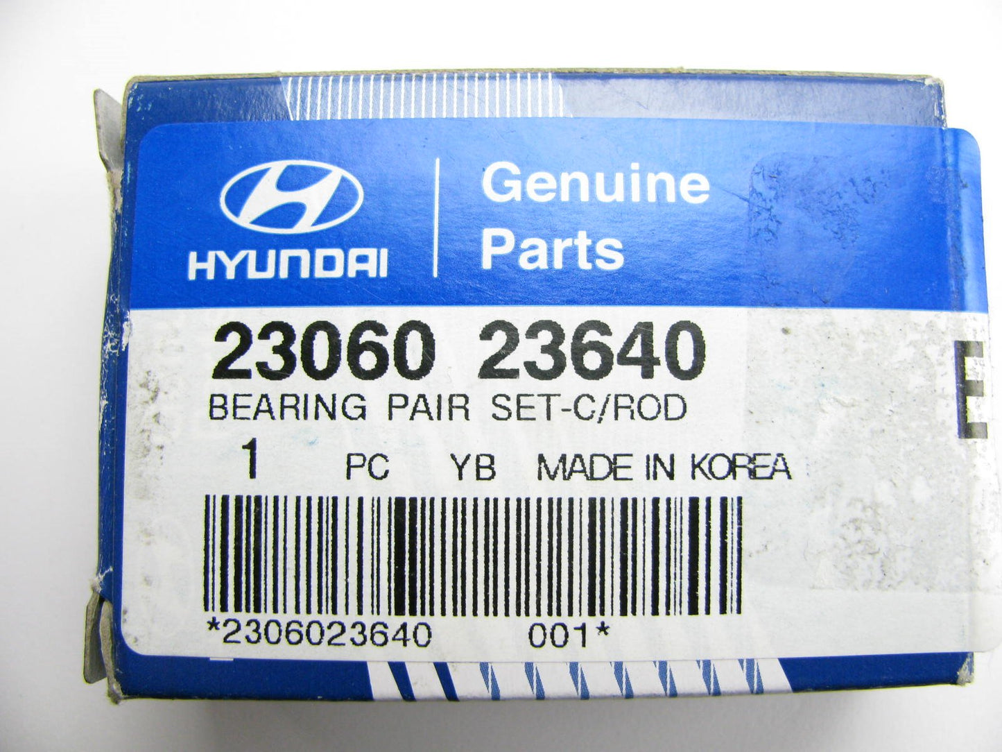 NEW - OEM 2306023640 Engine Connecting Rod Bearing Pair (Yellow) For Hyundai