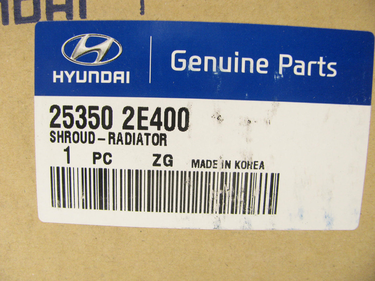 NEW Cooling Fan SHROUD 25350-2E400 Genuine OEM For 05-06 Hyundai Tucson