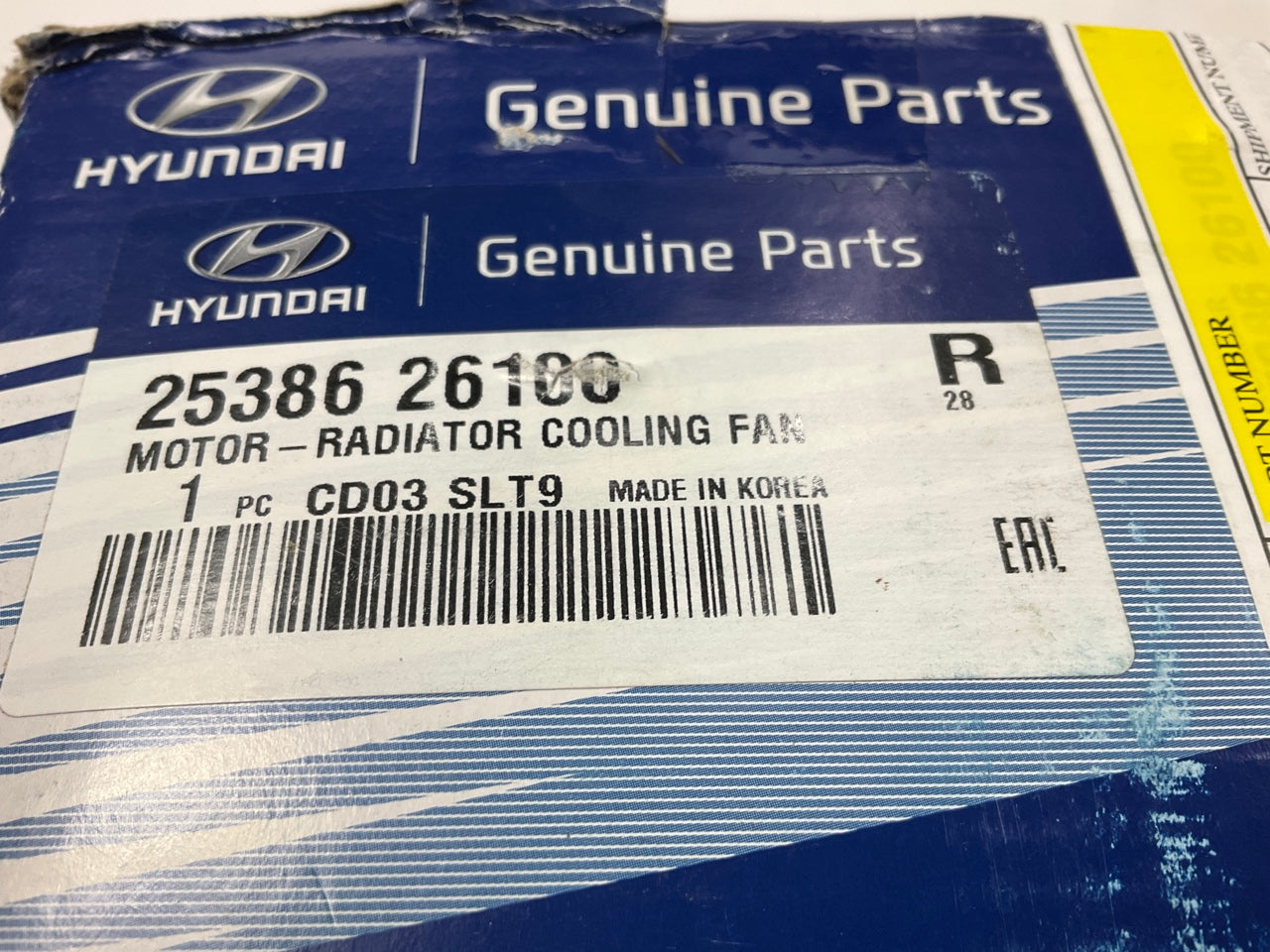 Engine Radiator Cooling Fan Motor OEM For 2001-2006 Hyundai Santa Fe 2538626100