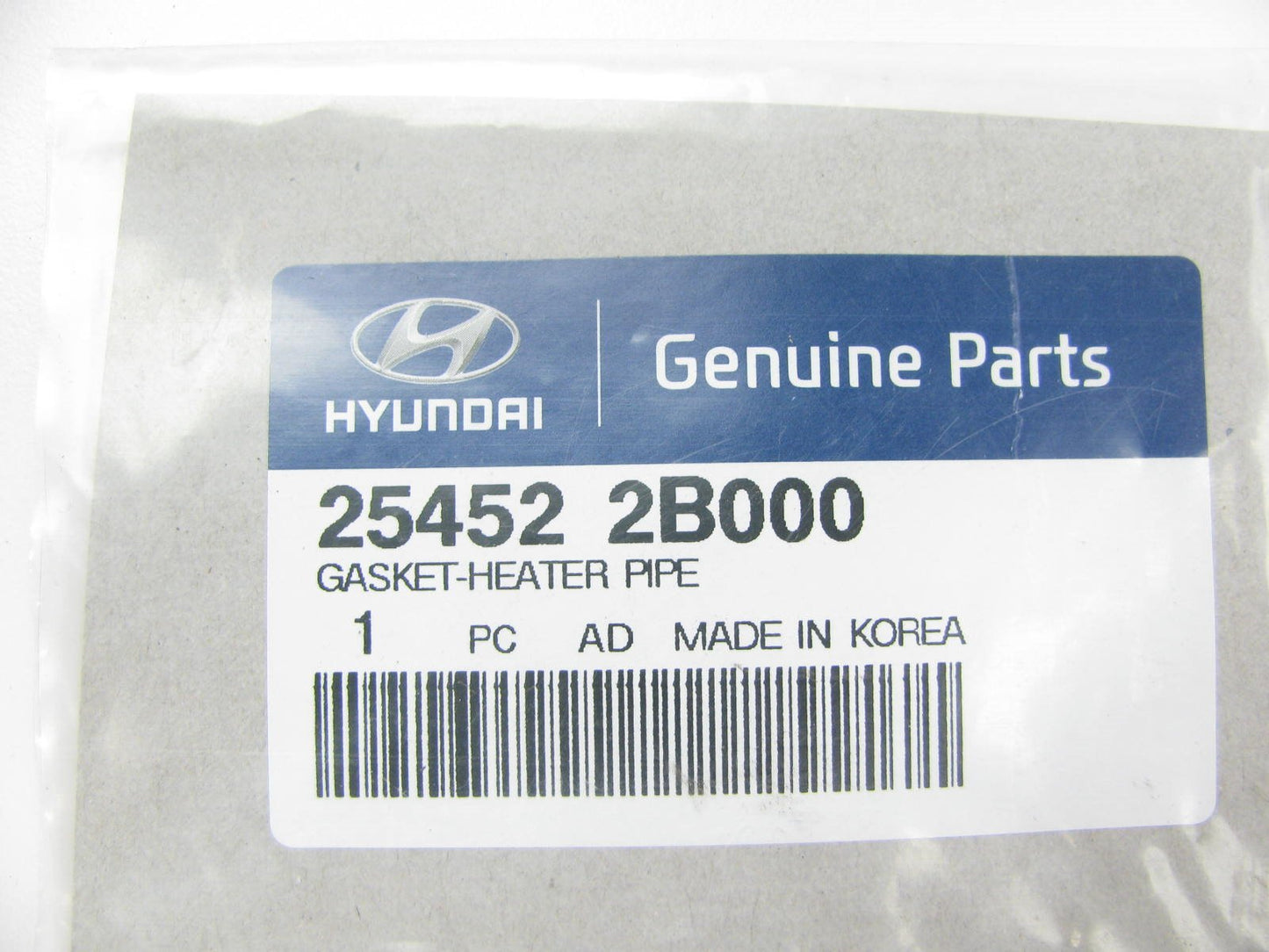 NEW - OEM 254522B000 Heater Pipe Gasket OEM For Hyundai 1.6L Non Turbo