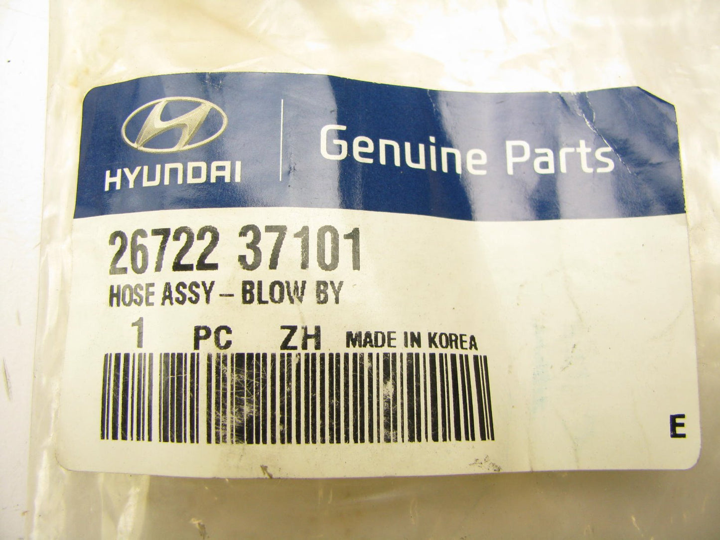 NEW - OEM 2672237101 Valve Cover Blow By Hose For 01-06 Santa Fe, 02-06 Tiburon