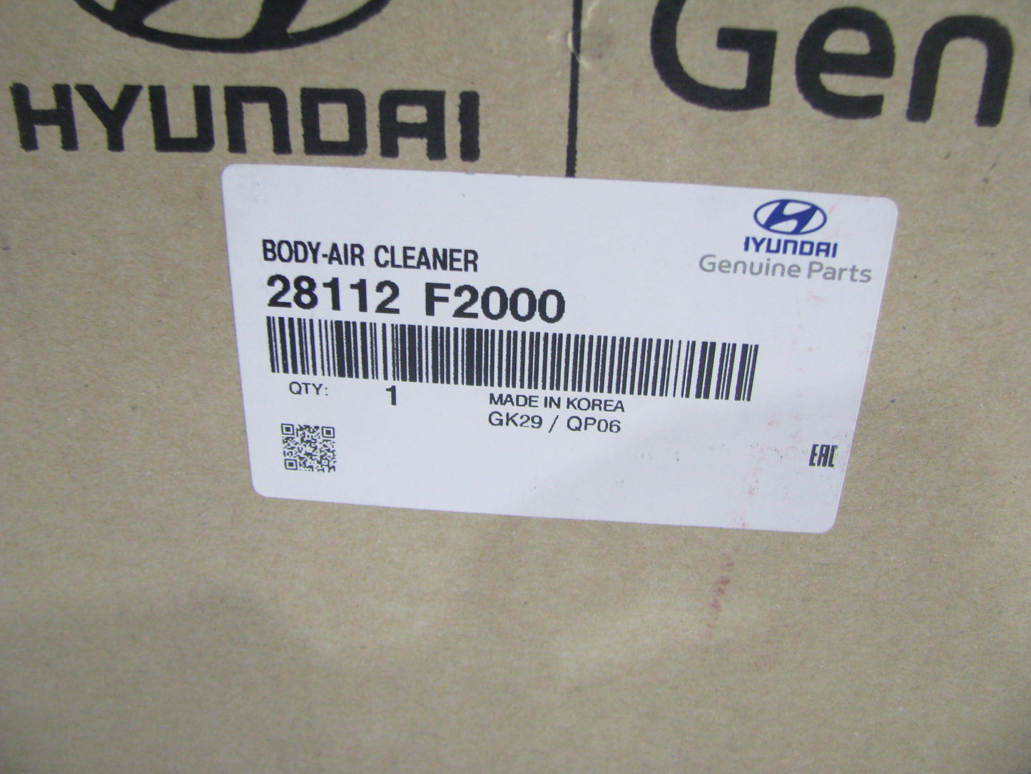 Air Cleaner Body Box OEM For 17-20 Hyundai Elantra 18-20 Elantra GT 1.4L 2.0L