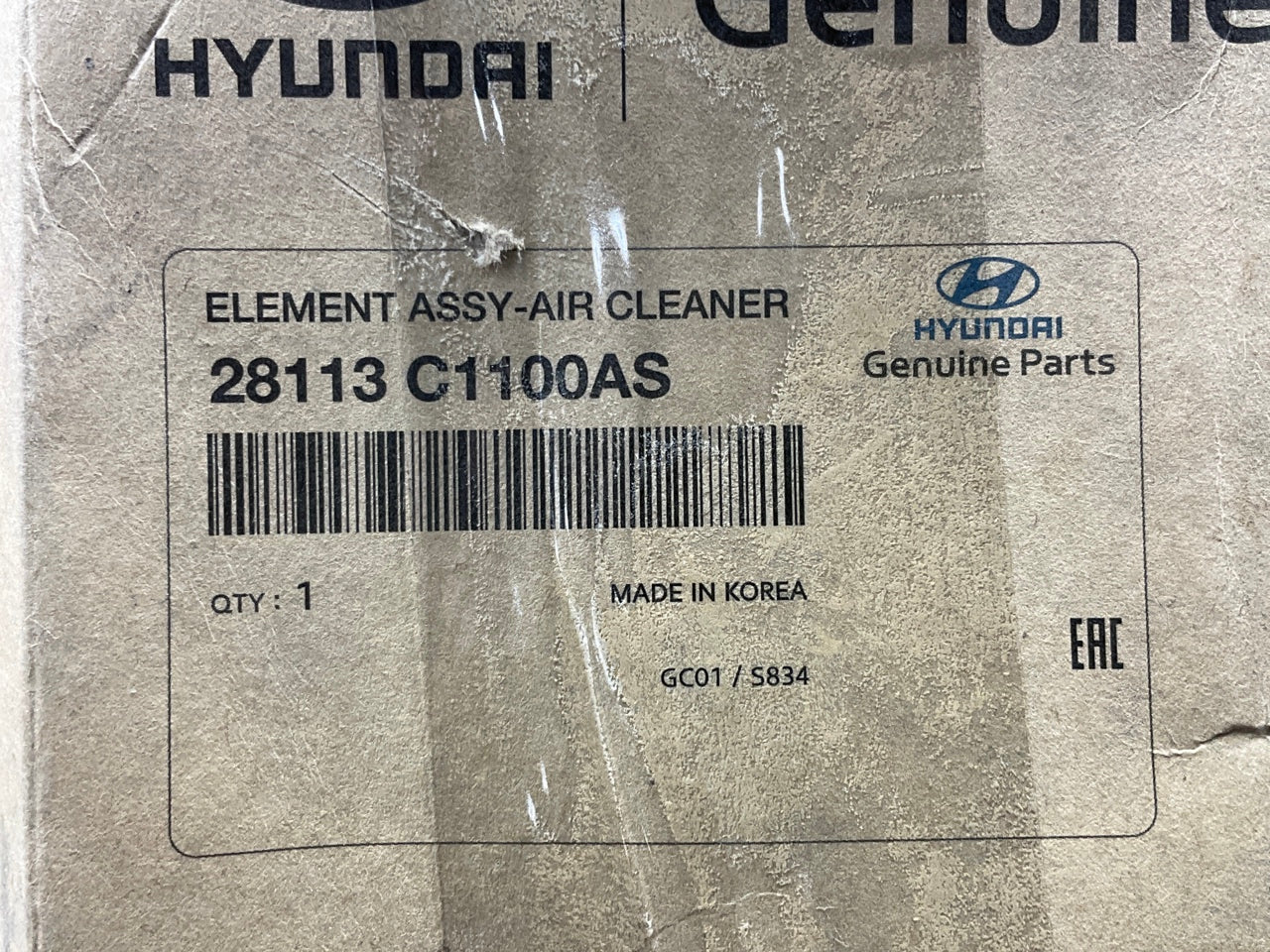 NEW GENUINE Engine Air Filter OEM For 2015-2019 Hyundai Sonata 28113C1100AS