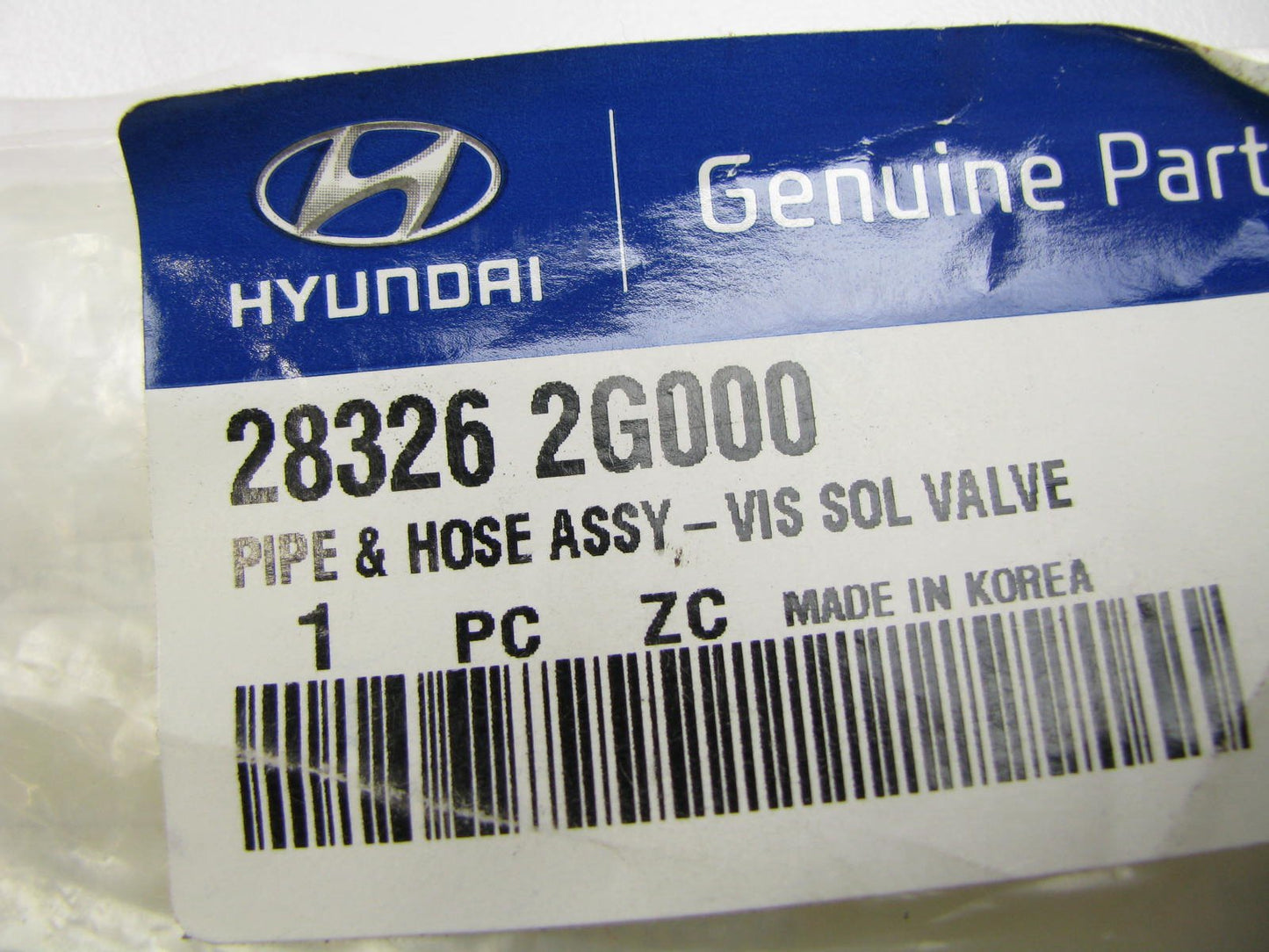 NEW - OEM 283262G000 VIS Solenoid Valve Pipe Hose Tube For Hyundai