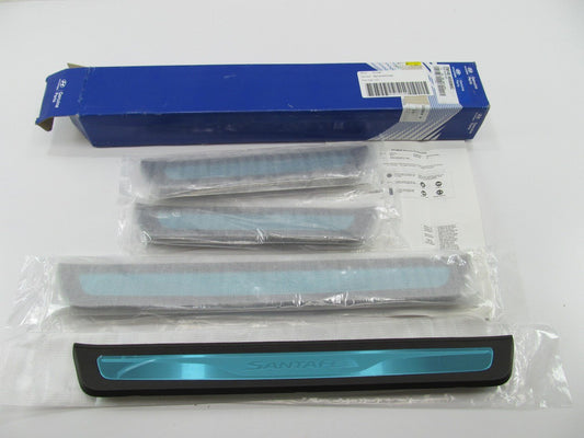 NEW - OEM 2WF45AB500NBC Door Sill Scuff Plates For 2011-14 Hyundai Santa Fe