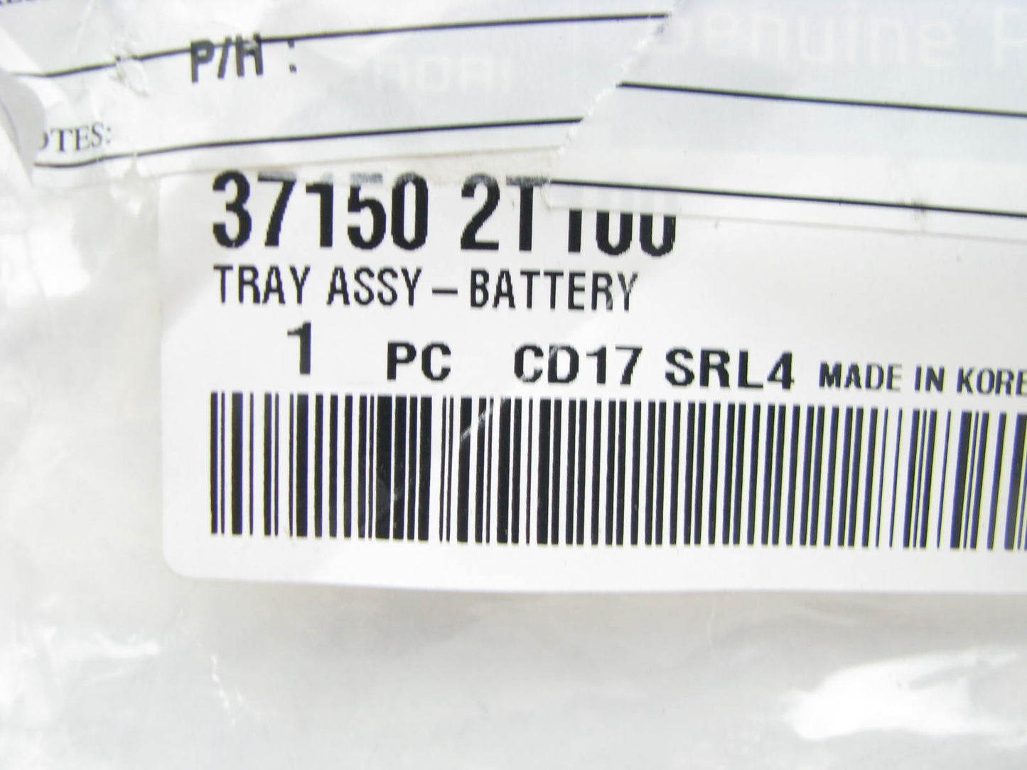 NEW - OEM 371502T100 Battery Tray For 2012-2014 Hyundai Sonata, 11-15 Optima