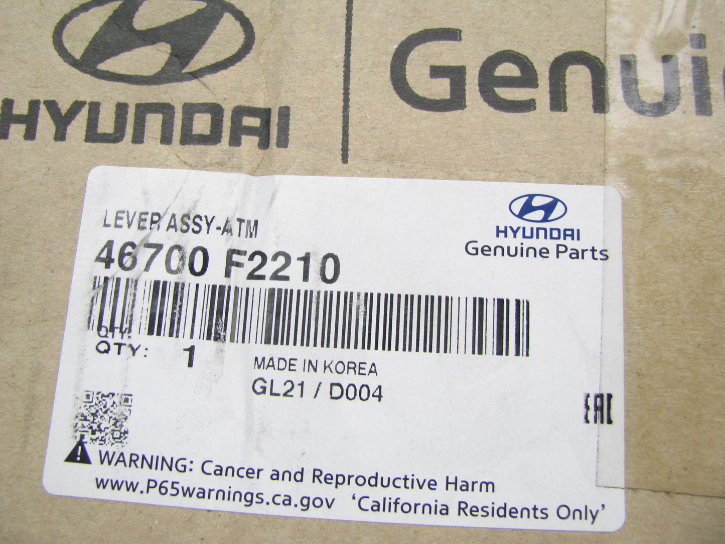 NEW - OEM 46700F2210 Auto Transmission Shifter For 2017-22 Hyundai Ioniq Hybrid