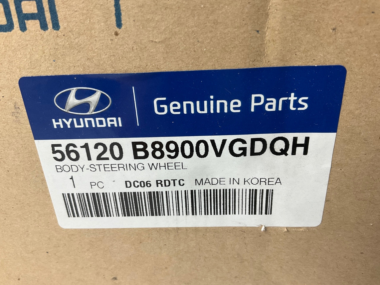 NEW Genuine Leather Steering Wheel Body OEM For 2013-2015 Hyundai Santa Fe