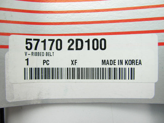 New V-ribbed Power Steering Drive Belt OEM For 01 Hyundai Elantra 2.0 571702D100