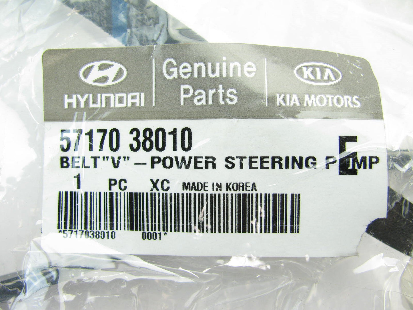 NEW - OEM 717038010 A/C Power Steering Serpentine Belt For 1999-2005 Sonata 2.4L