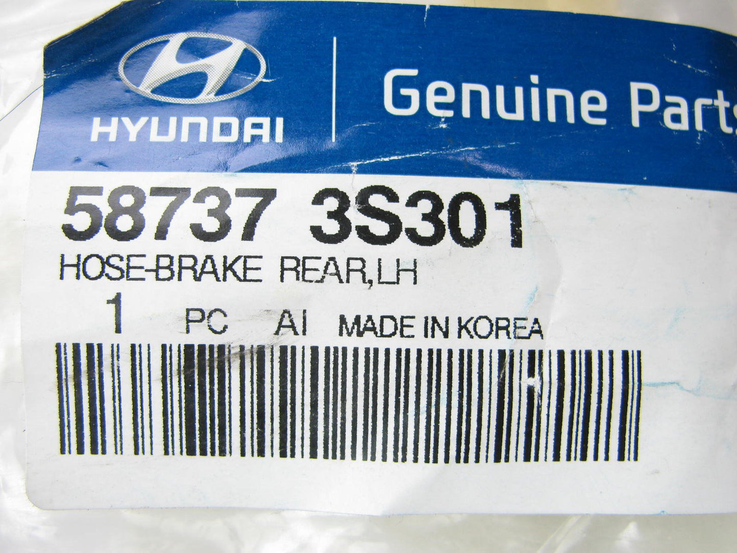 NEW - OEM 587373S301 Rear Left Brake Hose For Hyundai