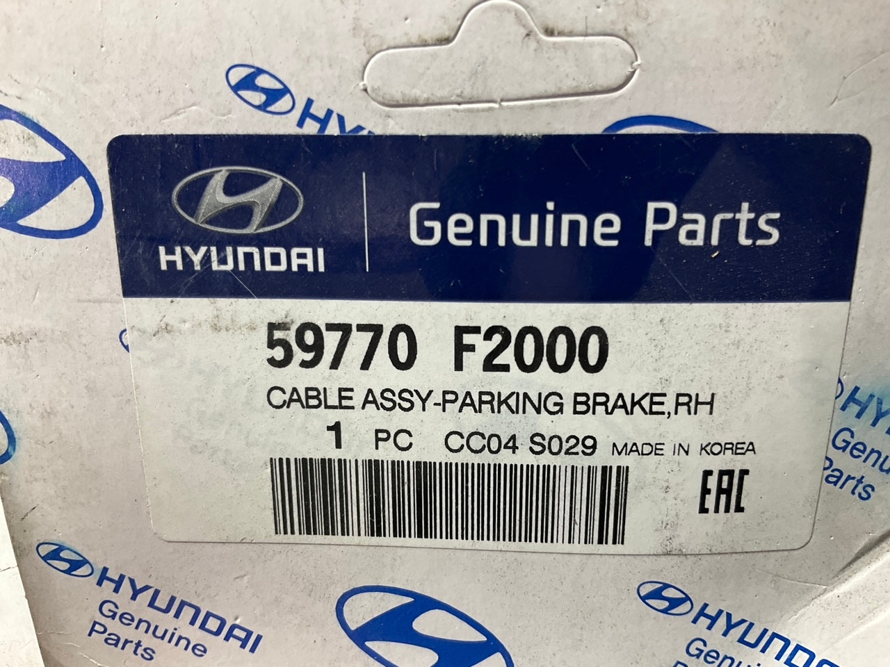 NEW - OEM 59770F2000 Rear Right Parking Brake Cable For 2016-20 Hyundai Elantra