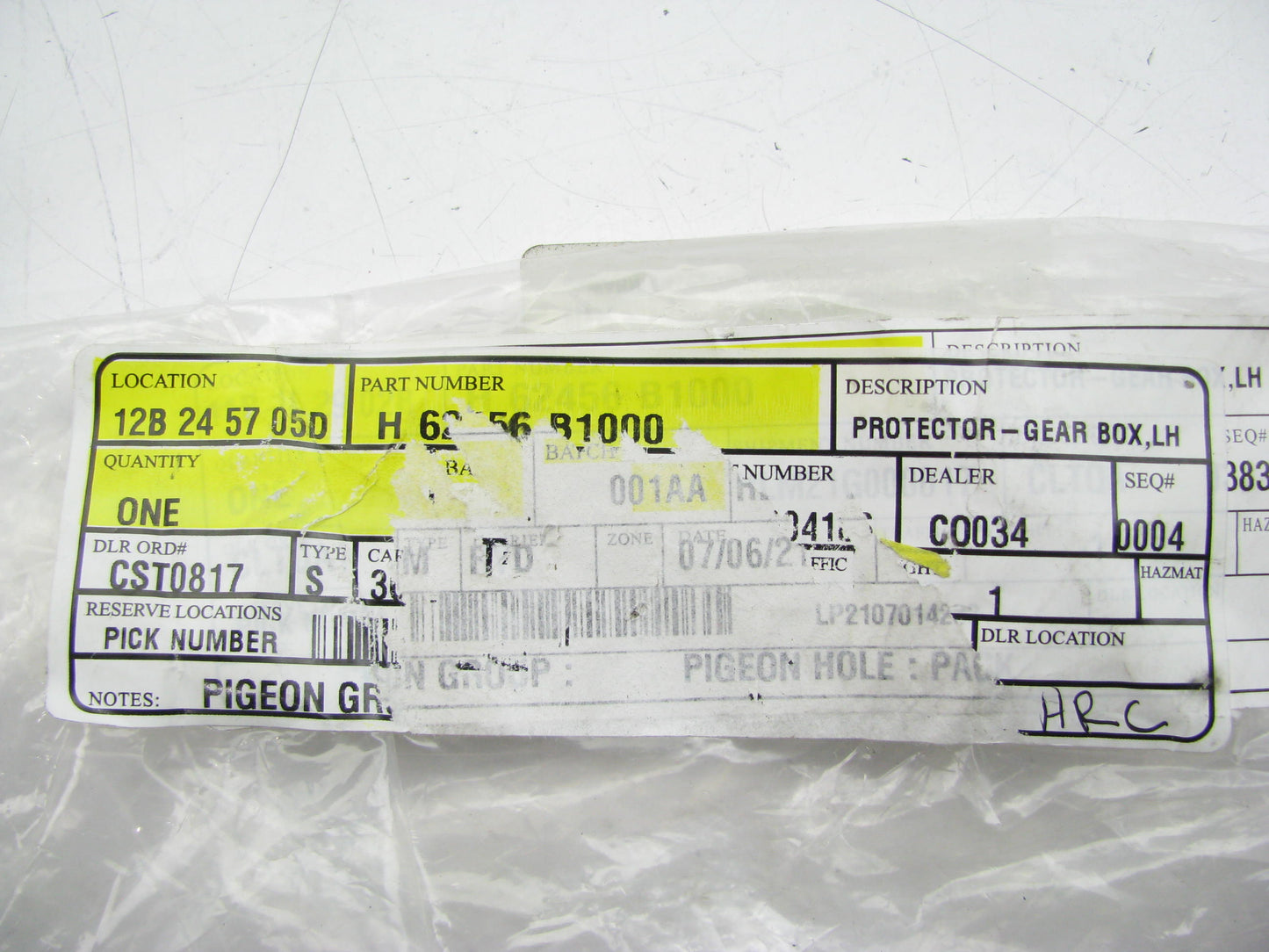 New OEM Rack & Pinion Heat Shield Left 62456B1000 For 2017-2020 Genesis G80