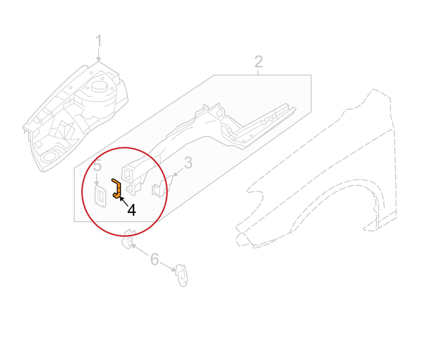 LEFT DRIVERS SIDE Fender Reinforcement Bracket OEM For 07-10 Elantra SEDAN ONLY