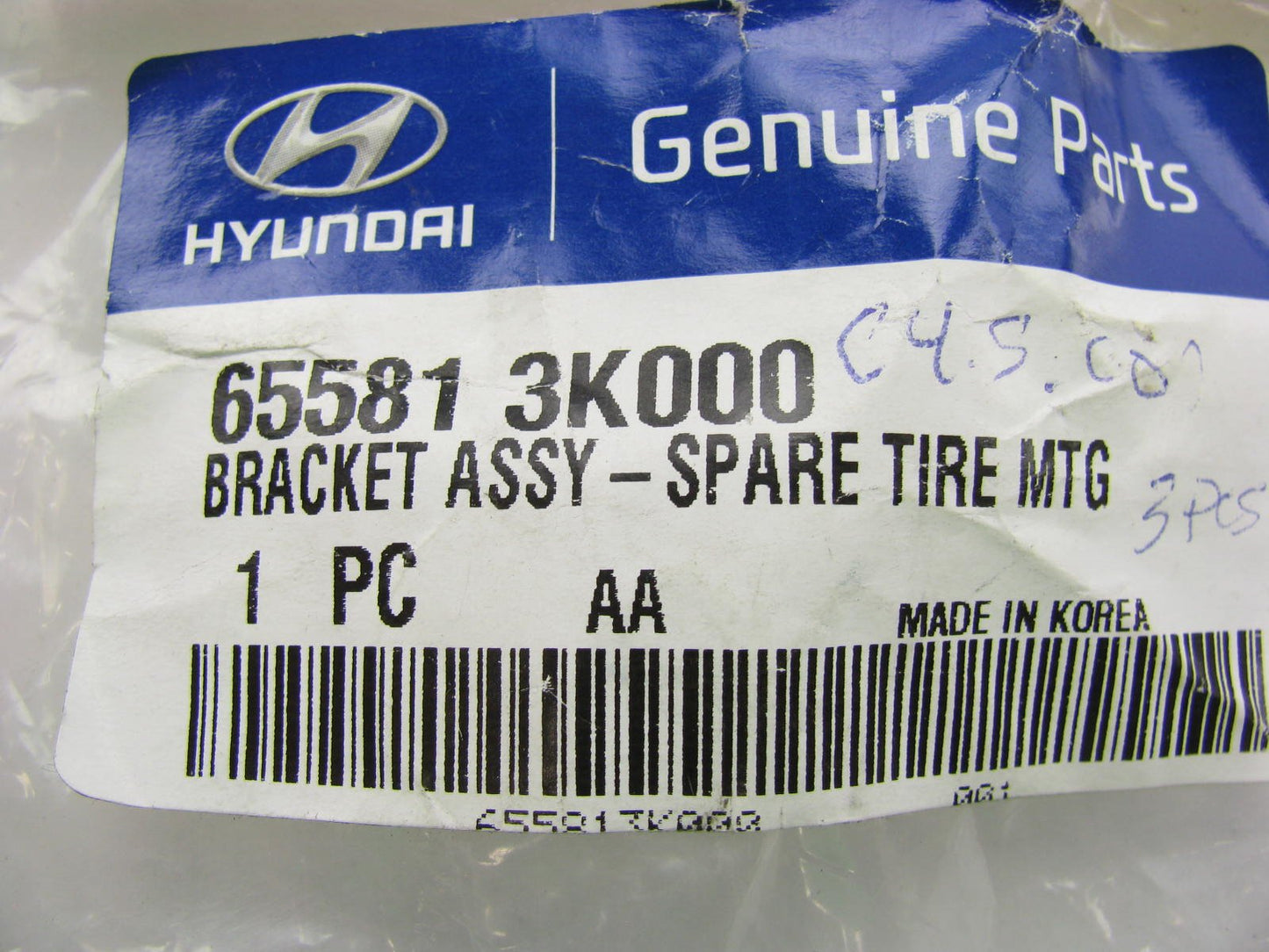 New OEM Spare Tire Mounting Bracket Plate For 06-10 Azera, Sonata 655813K000