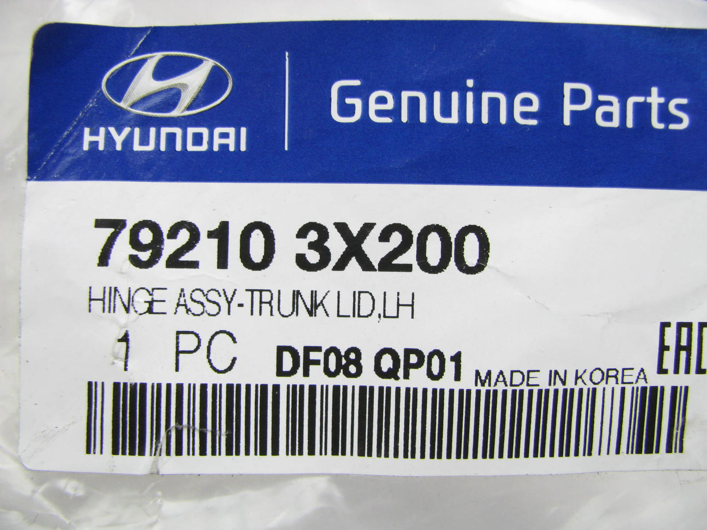 NEW OEM 792103X200 Left Trunk Lid Hinge For 2014-16 Elantra KOREAN BUILT COUPE