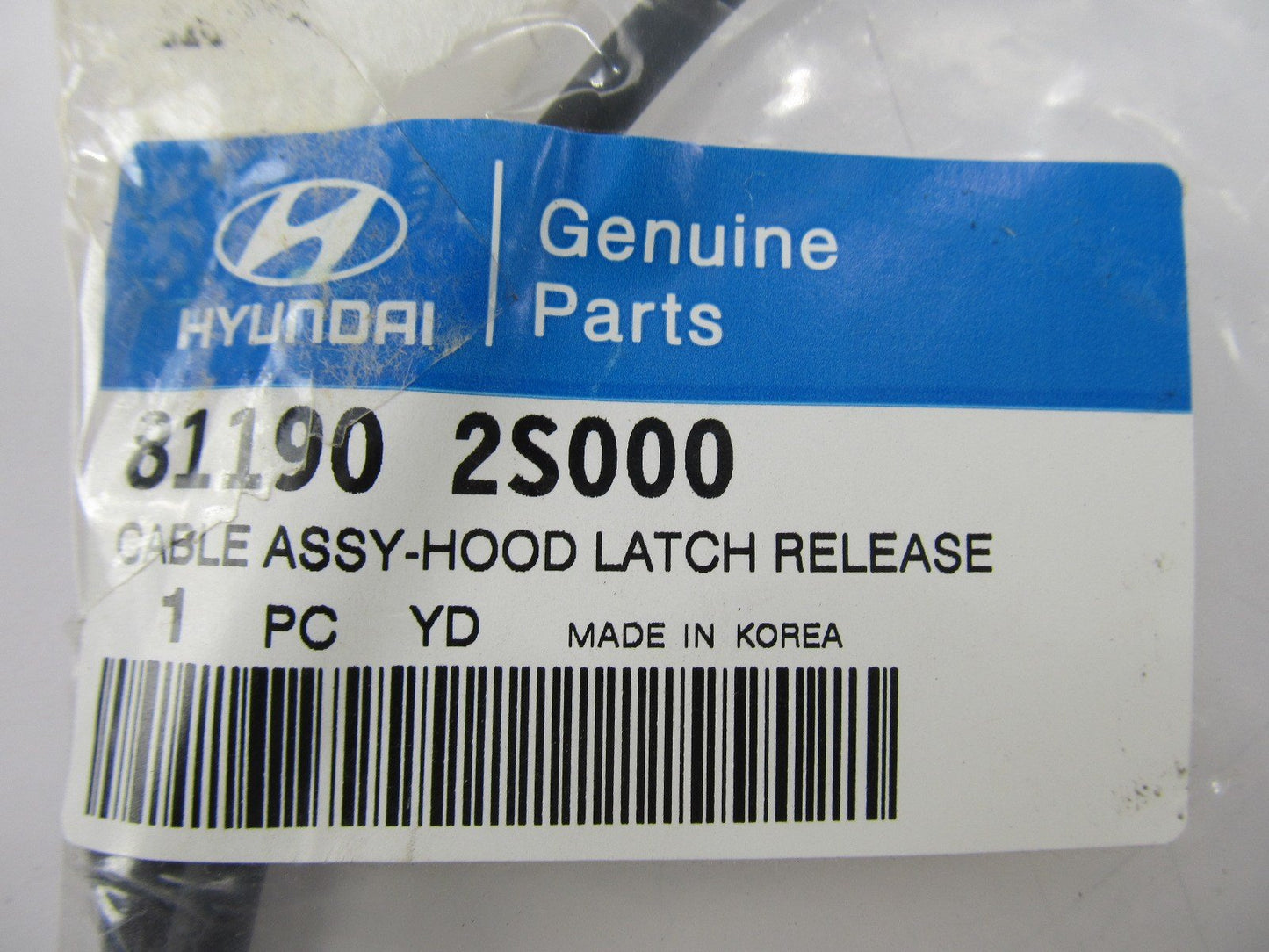 Hood Release Cable (Handle Side Section ONLY) OEM For 2010-14 Tucson 811902S000