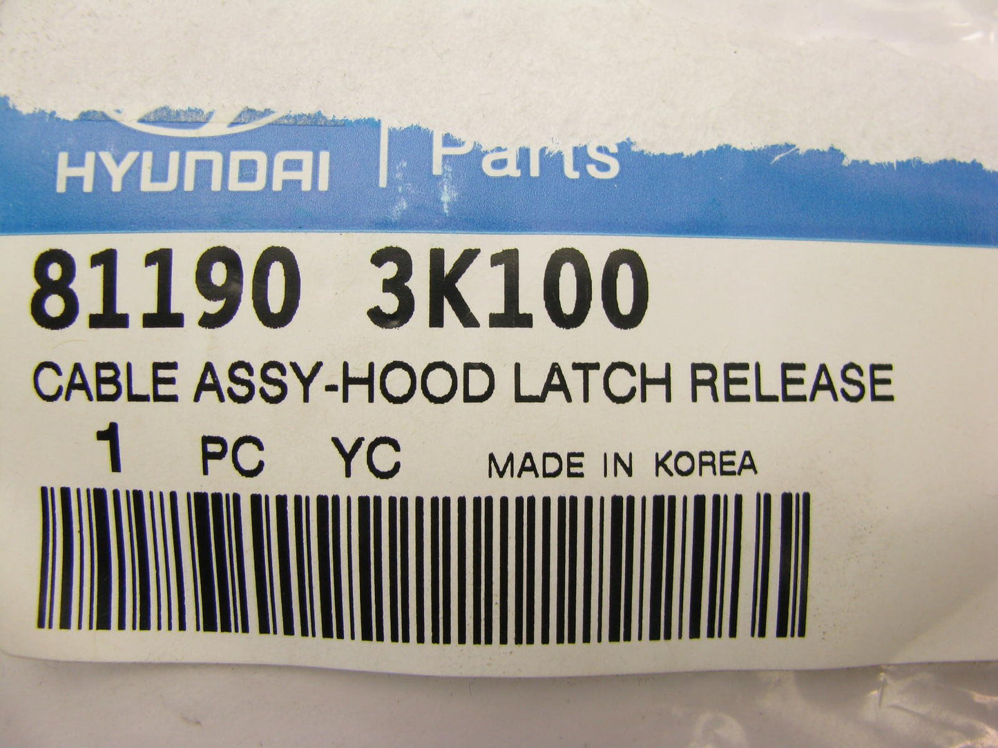 New OEM Hood Latch Release Cable (FRONT) For 06-11 Azera 06-10 Sonata 811903K100